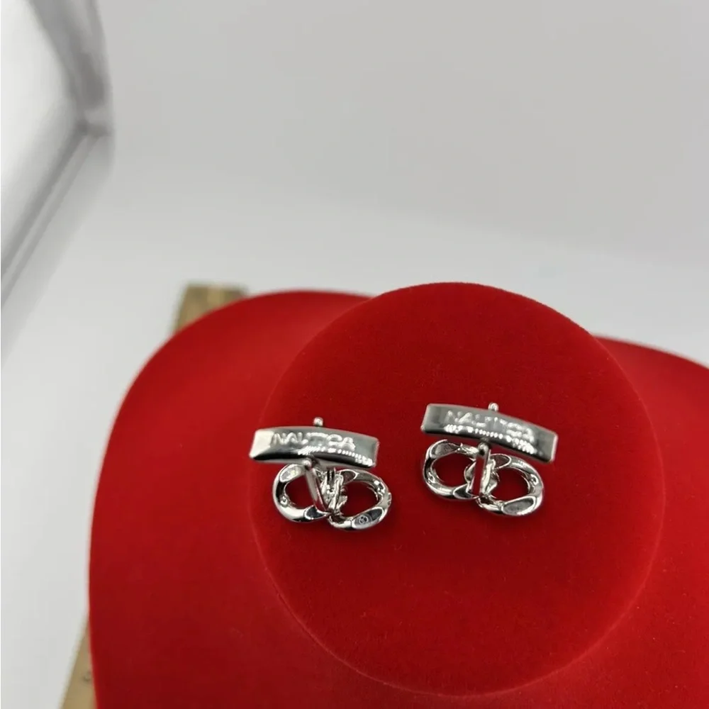 Nautica Silver knot Cufflinks For Men
